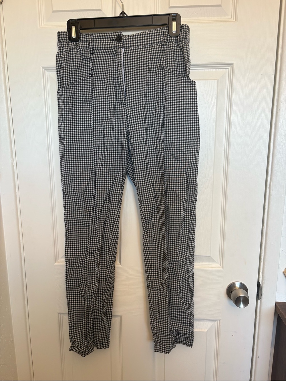 silence + noise Black and White Gingham Slim Chinos